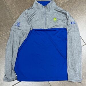 Mens XL UnderArmour John Deere Classic Quarter Zip Pullover